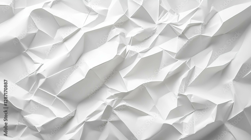 Aufkleber crumpled white paper texture with embossed pattern design for background and decoration