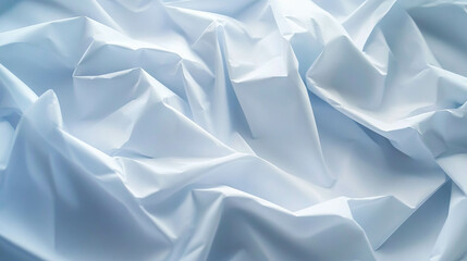 Obraz premium Abstract texture of white creased paper with distinct sharp creases for background design
