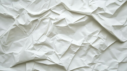 Obraz premium Abstract texture of white creased paper with sharp folds for creative design background