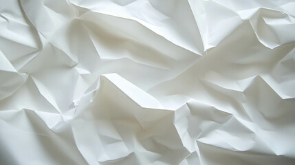 Obraz premium Textured white creased paper with sharp folds for artistic background design