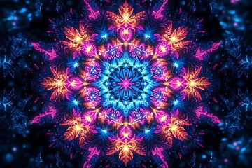 Abstract Fractal Mandala Design