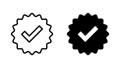 verified icon vector. verification check mark. approved sign and symbol
