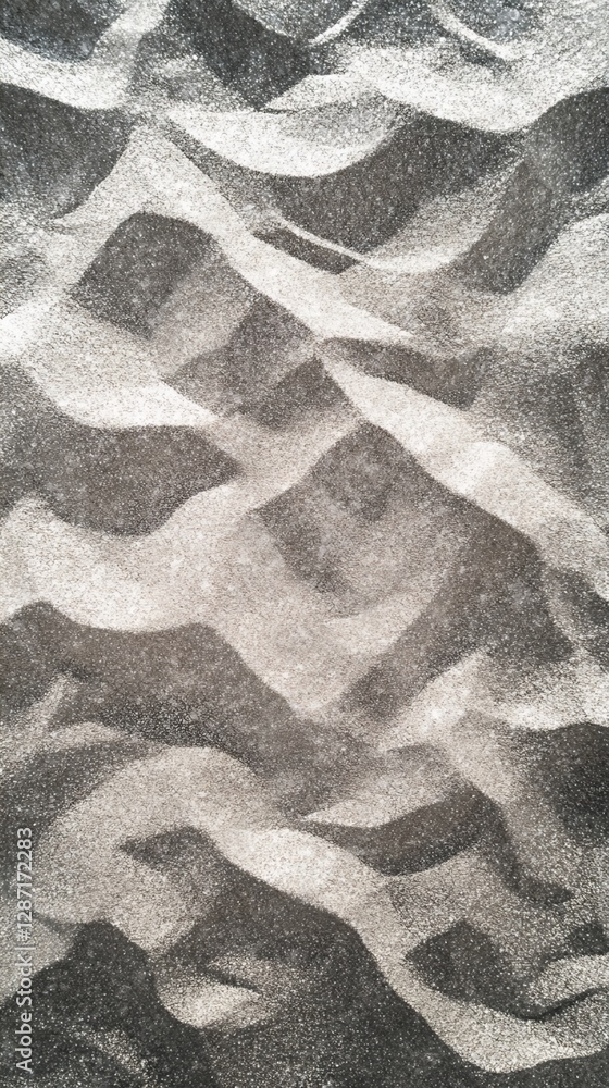 Poster dark gray surface with light gray undulating patterns