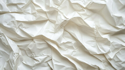 Obraz premium White crumpled paper texture for background design and artistic projects