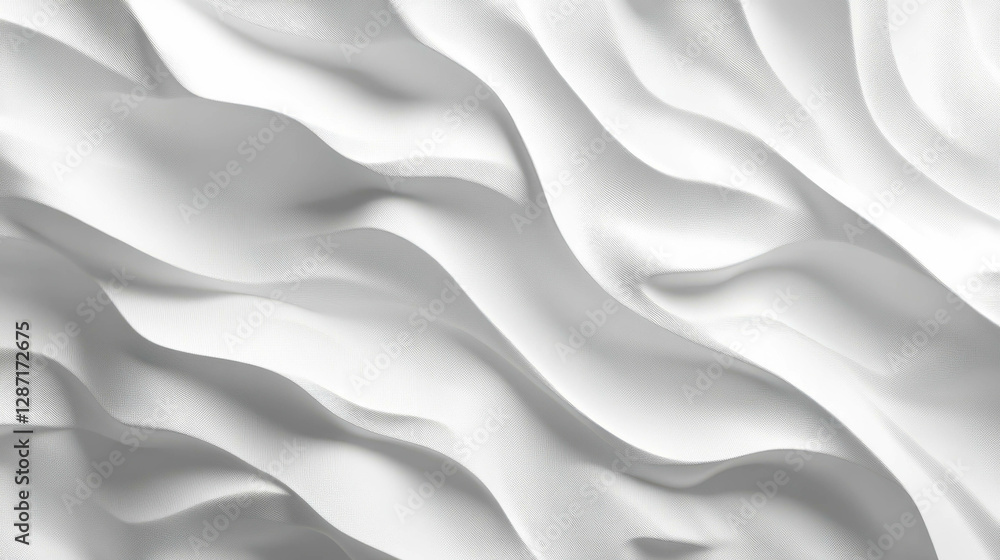 Poster abstract texture of white wrinkled paper with fine lines for creative design projects
