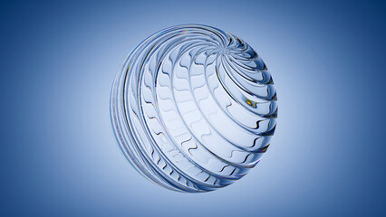 Light blue minimalist background featuring a macro image of an abstract twisted shape with a textured,