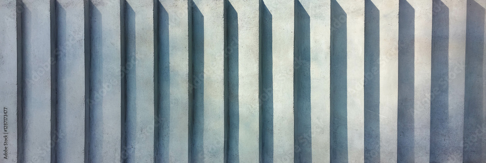 Poster geometric pattern of horizontal ribs on modern textured surface for architectural design