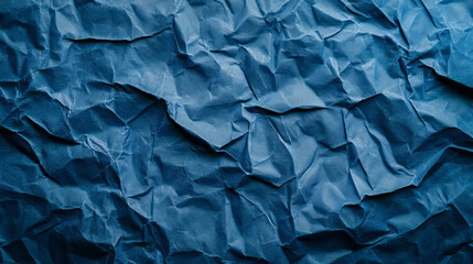 Obraz premium Textured abstract background of ribbed blue paper for creative design