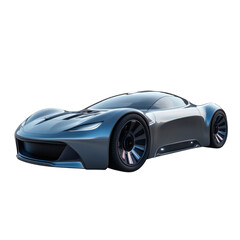A Futuristic Electric Roadster with a Low Profile Isolated on Transparent Background
