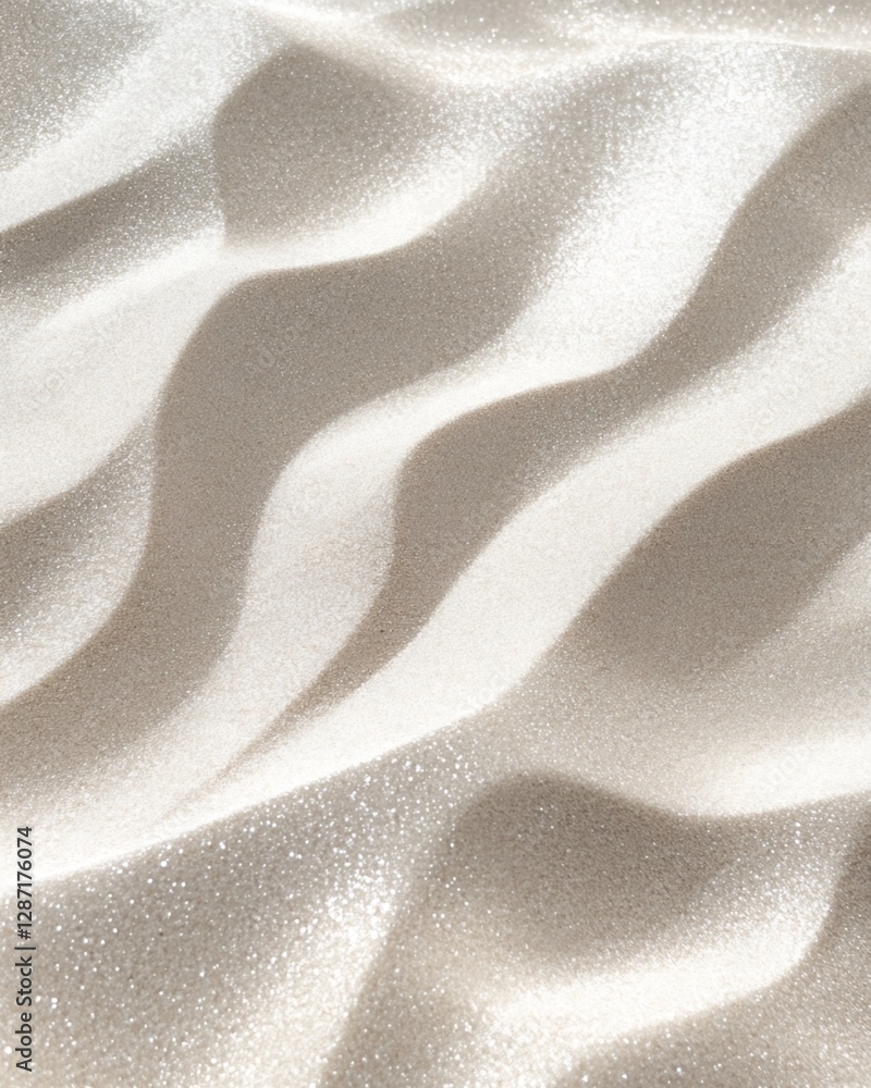 Poster glittering sand with undulating light patterns