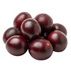 Fototapeta premium A Handful of Ripe Tomatoes Isolated on Transparent Background