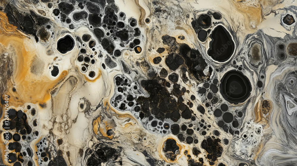 Poster unique textured fossilized wood grain with rich dark patterns for natural design