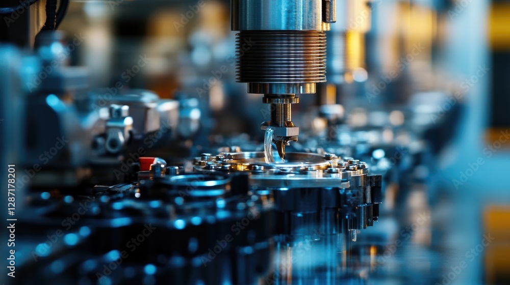 Poster computer-controlled injection molding machine producing plastic parts with accuracy
