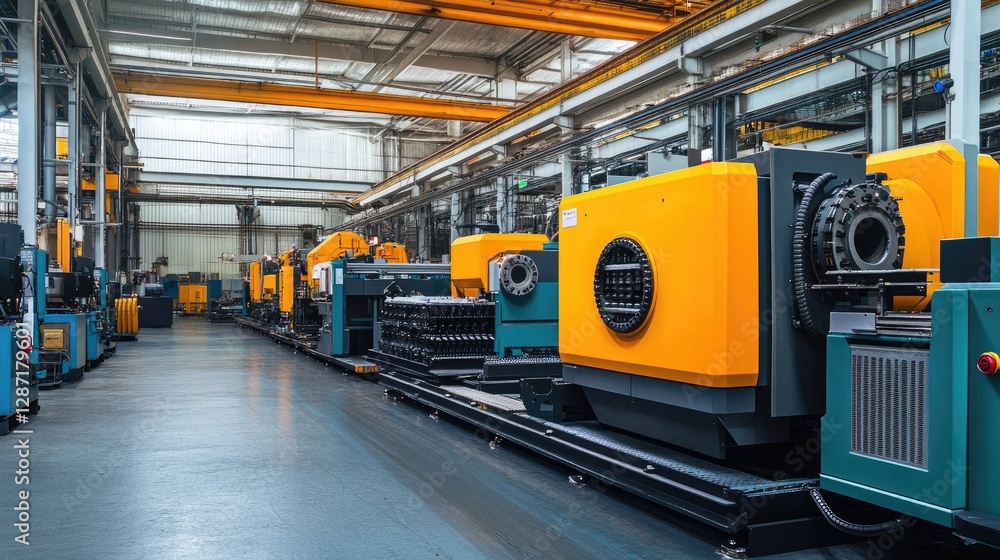 Poster factory equipped with energy-efficient injection molding machines and cooling systems