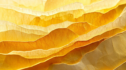 Obraz premium Yellow layered paper texture for creative background design