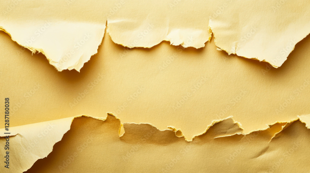 Poster rustic yellow torn paper texture for creative backgrounds and design projects