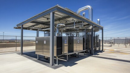 Fototapeta premium Gas dehydration unit removing water vapor from natural gas streams