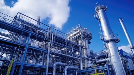 Gas fractionation plant refining natural gas into various marketable components