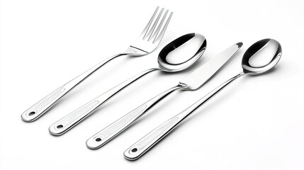 Fototapeta premium Professional chef tools arrangement kitchen stainless steel cutlery modern design aesthetic viewpoint culinary precision