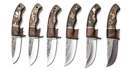 Hunting adventure with youttakone camouflage knives outdoor setting product showcase nature viewpoint