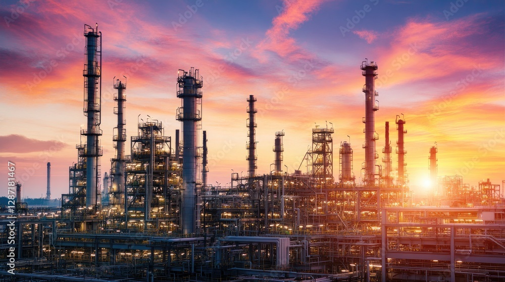 Aufkleber high-tech automation systems controlling petrochemical processing efficiency