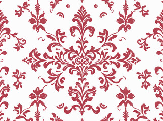 Classic Baroque Damask Textile Pattern