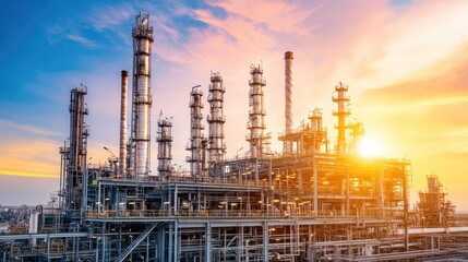 High-temperature cracking unit breaking down hydrocarbons into chemical compounds