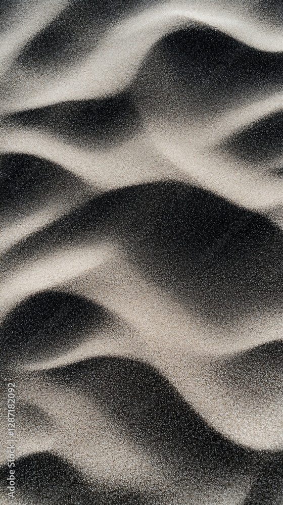 Aufkleber grayscale sand texture with undulating patterns
