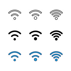 Wifi icon set. signal vector icon. Wireless  icon vector