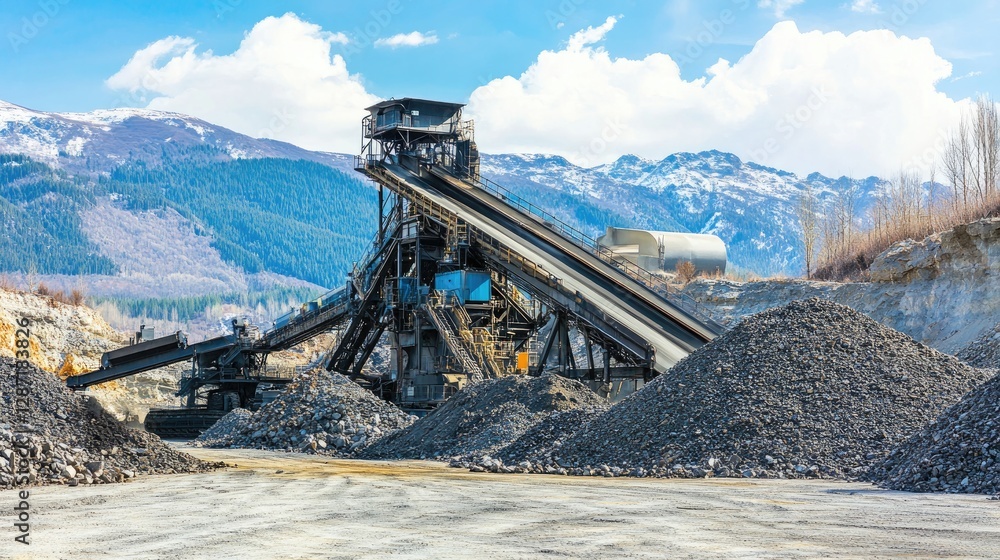 Aufkleber mineral classification equipment sorting different types of extracted ore