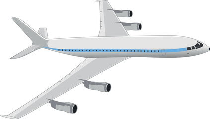 Avión volando visto de perfil