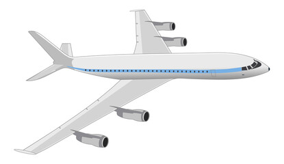 Avión volando visto de perfil