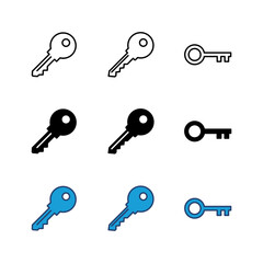 Key icon set. Key vector icon. Key symbol