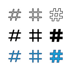 Obraz premium Hashtag icon set. hashtag symbol