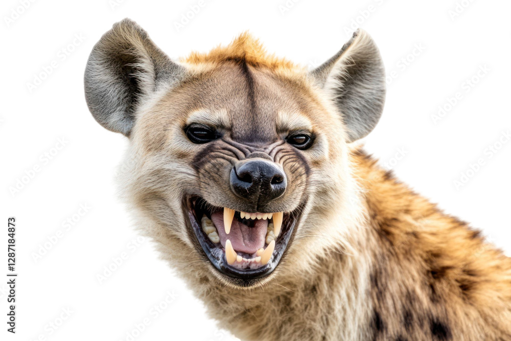 Poster close up of a beast with an aggressive expression showing teeth against a transparent background. th