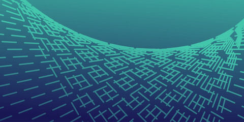 Abstract teal banner image with a geometric pattern. The banner fades from dark to light in color, lending depth and perspective.