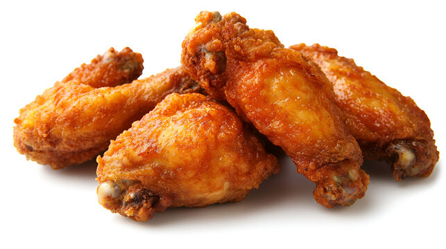 Fried Chicken White Background Aspect 16:9 Fried Chicken Wings Chicken Legs Drumsticks 