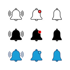 Bell Icon set. Notification icon for your web site design