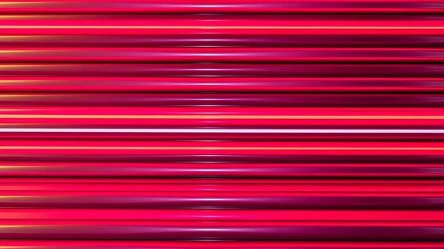 Abstract Red Horizontal Lines with Shiny Surface a Modern Geometric Background with Vibrant and Parallel Stripes in Neon Color Style