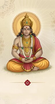 Hanuman Jayanti Tamplate - Illustration, Editorial - Text can be provided