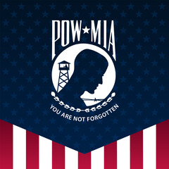National POW MIA Recognition Day Design Background Illustration