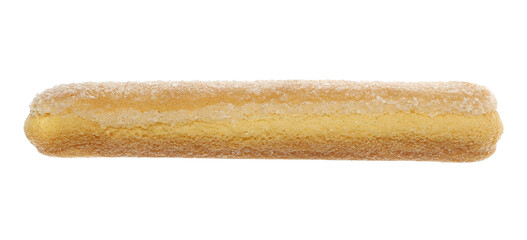 Ladyfinger savoiardi biscuit cookie isolated on white, clipping path 