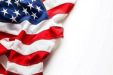 Obraz premium USA Flag Fluttering Elegantly in the Gentle Wind with Rich Colors and Vibrant Design