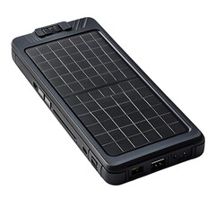 High Performance Portable Solar Charger Isolated on Transparent Background