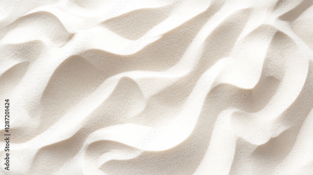 Poster textured off-white sand with undulating patterns