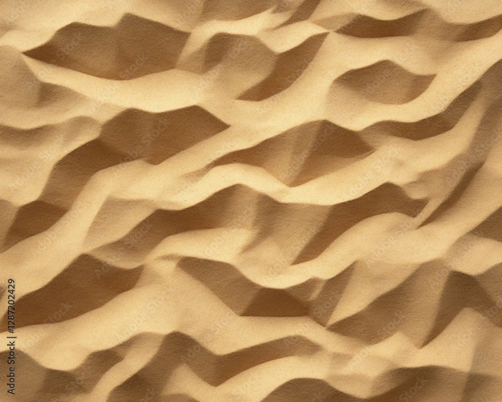 Poster textured sand surface: undulating wave pattern
