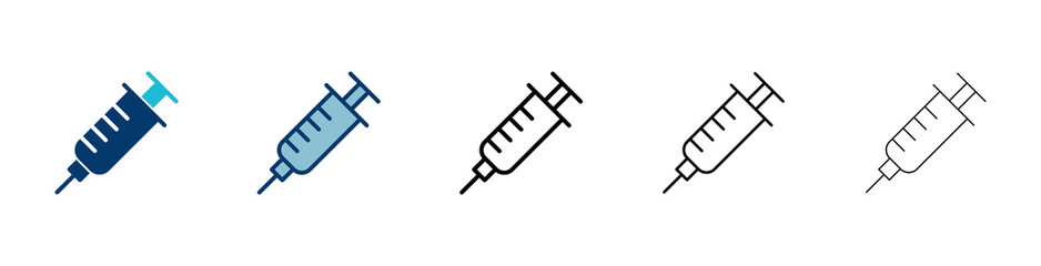 Fototapeta premium Syringe icon vector isolated on white background. injection icon