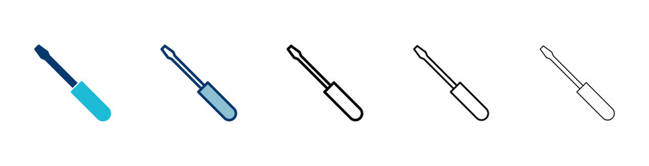 Obraz premium Screwdriver icon vector isolated on white background. Screwdriver vector icon