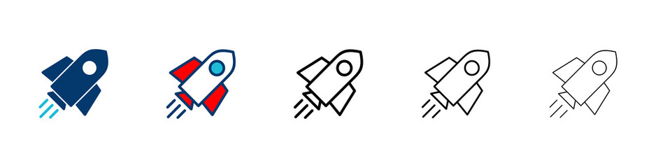 Rocket icon vector isolated on white background. Start Up Concept Symbol. Startup icon