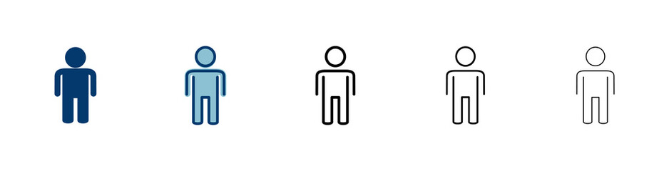 Man icon vector isolated on white background. male icon vector. human symbol